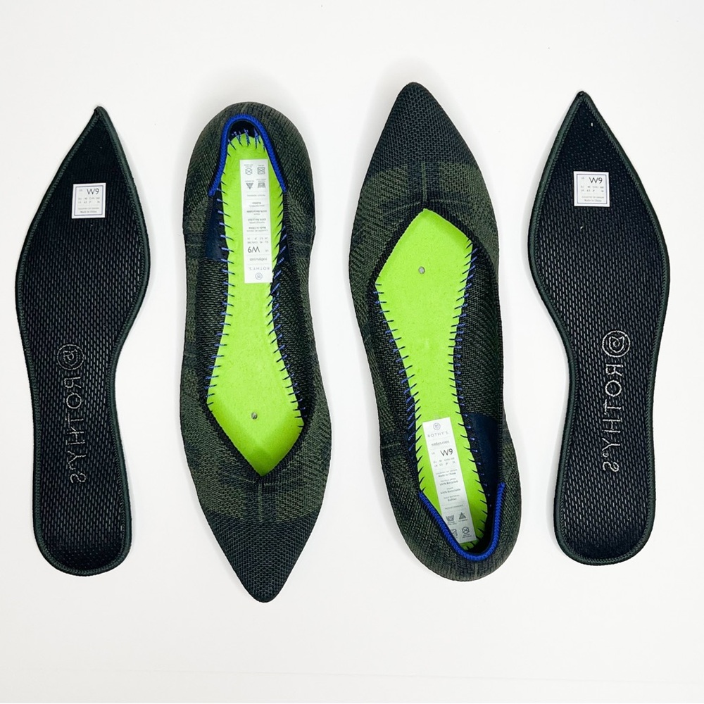 ROTHY’S The Point Racer Green Check - Picture 3 of 4